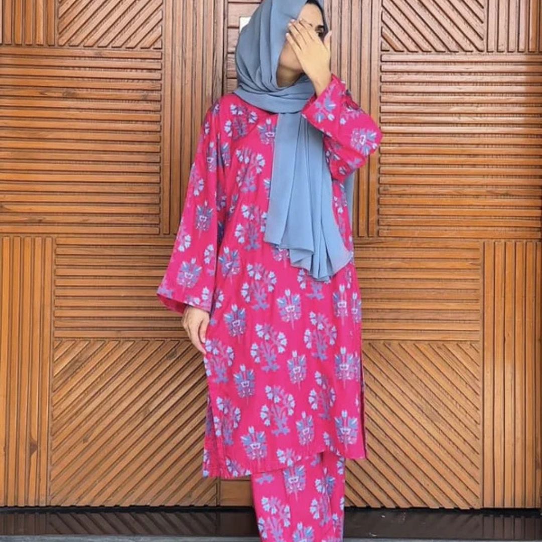 Chic Pink Stitched Sapphire Suits - Premium Linen Collection (2PC)