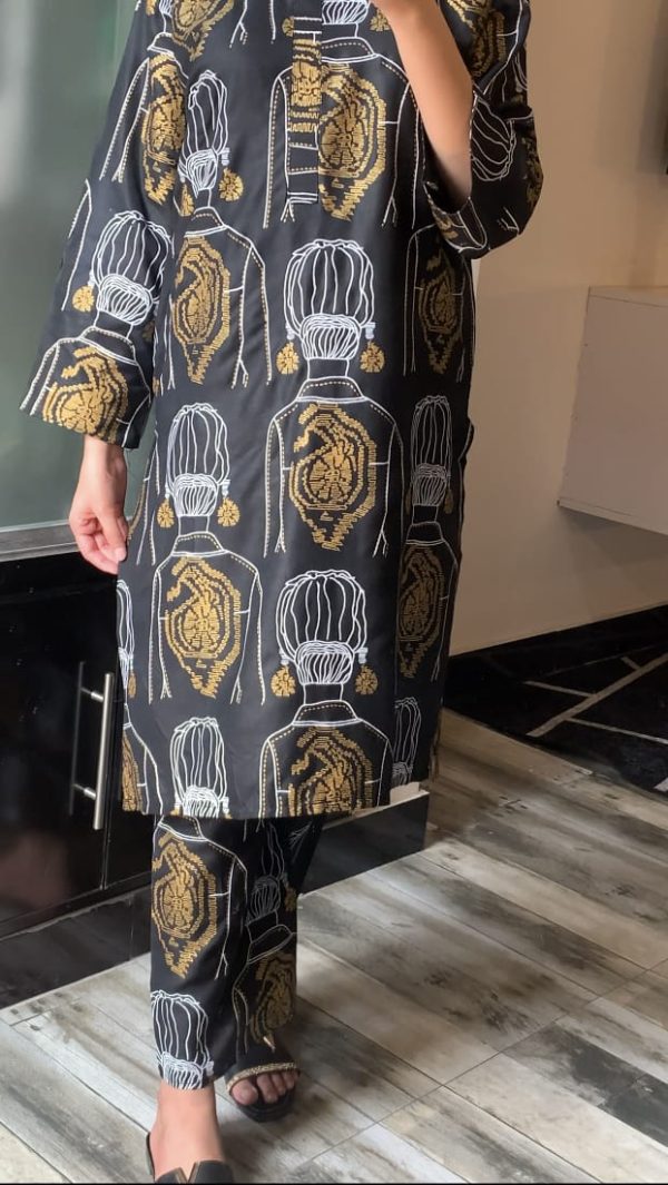 Ethnic Brand Premium Linen Two-Piece Stitched Suit Winter 2025