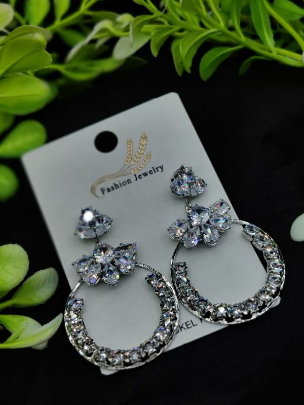 Imported Radiant Princess Cut Statement Earrings ( Radiant Princess )
