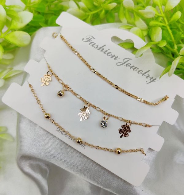 Imported Triple-Layered Adjustable Bracelet Set | Best Quality Artificial Bracelet For Girls & Women | Bracelet For Every Occasion | Elegant Design