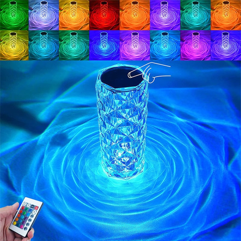 Rechargeable 16 Colors RGB Rose LED Night Light